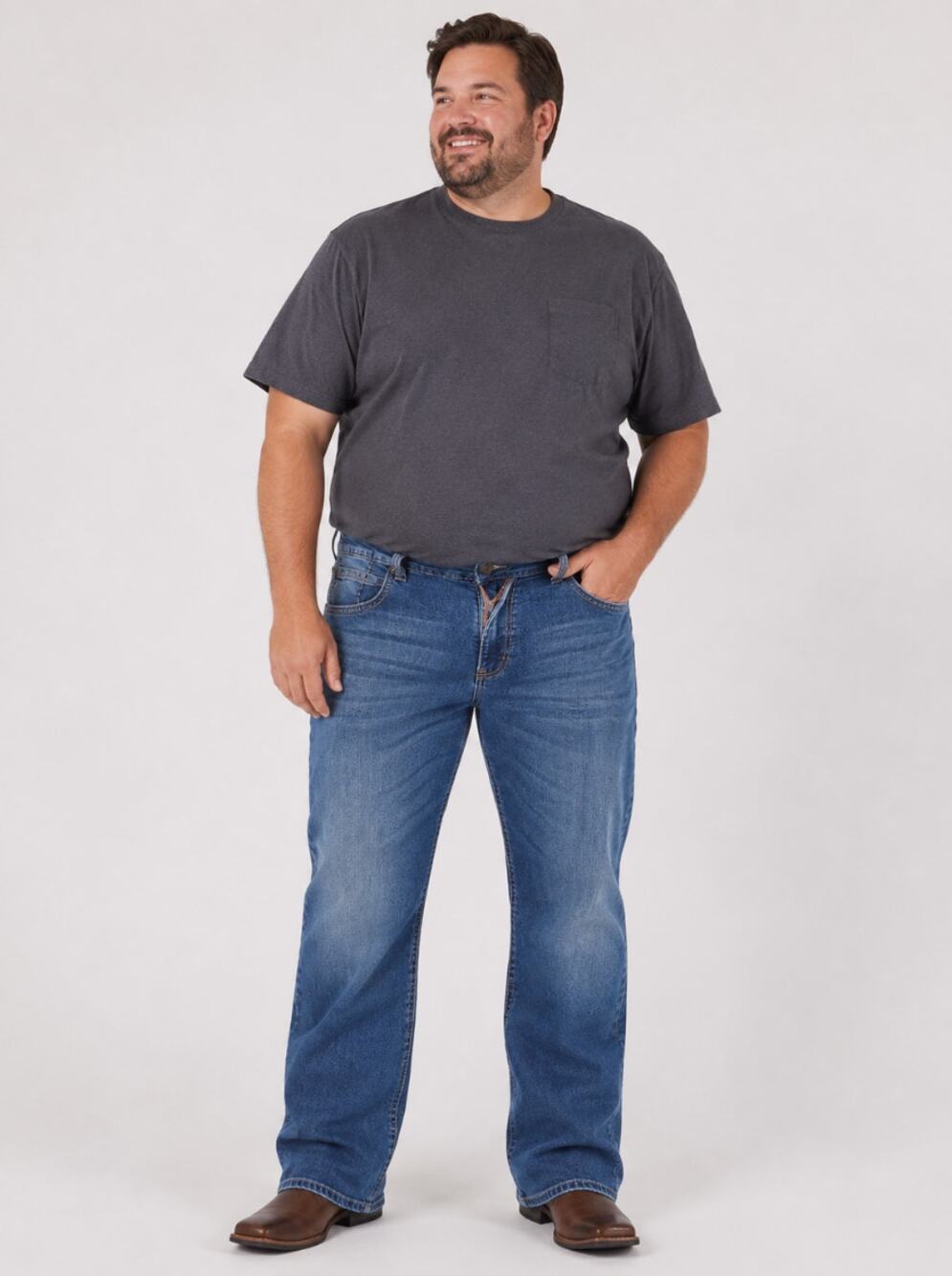 L342 Men's Lees Modern Casual Straight Leg Bootcut Jeans 40x32L